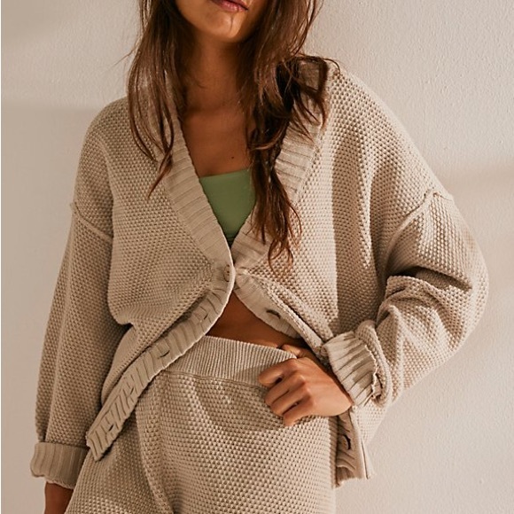 Free People Sweaters - Free People Beach Hailee Waffle Oversized Cardigan Sweater Medium